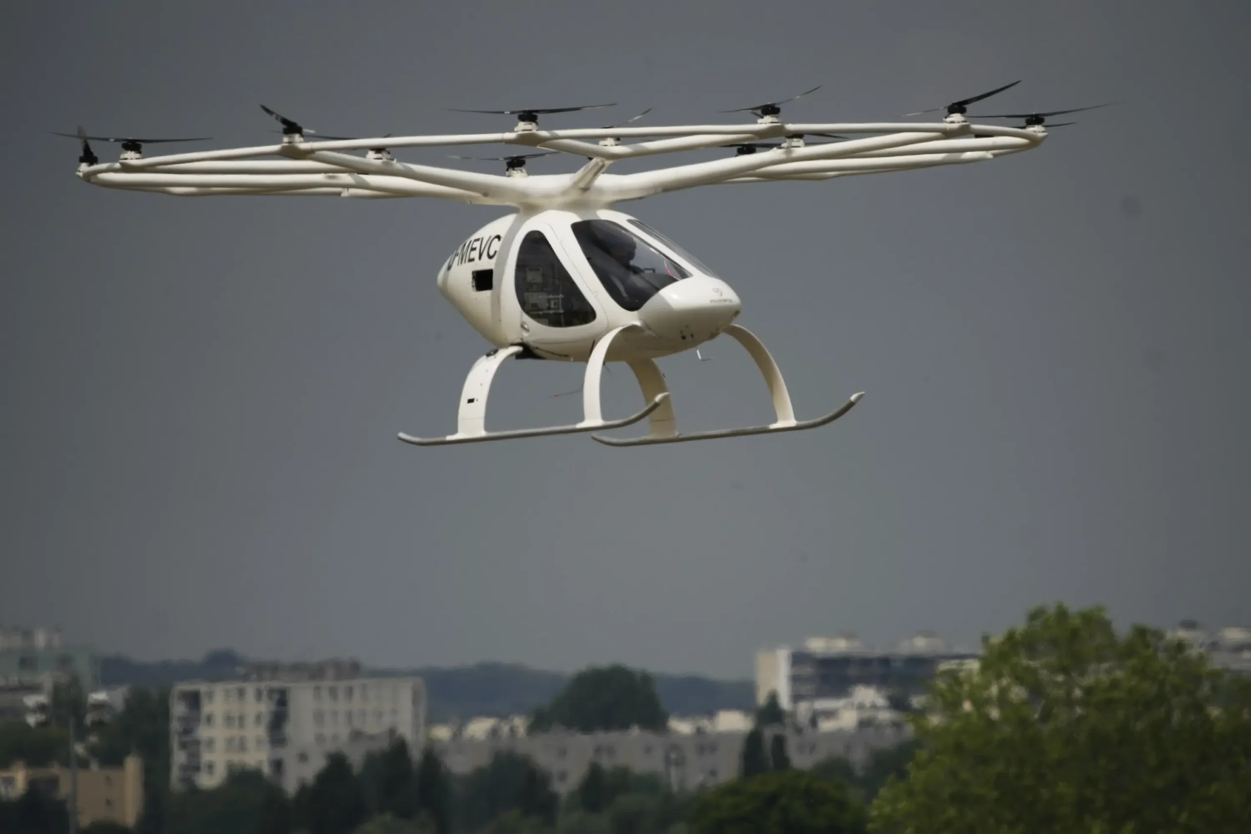 Lean Green flying machines spread their wings in Paris, heralding a transportation revolution.